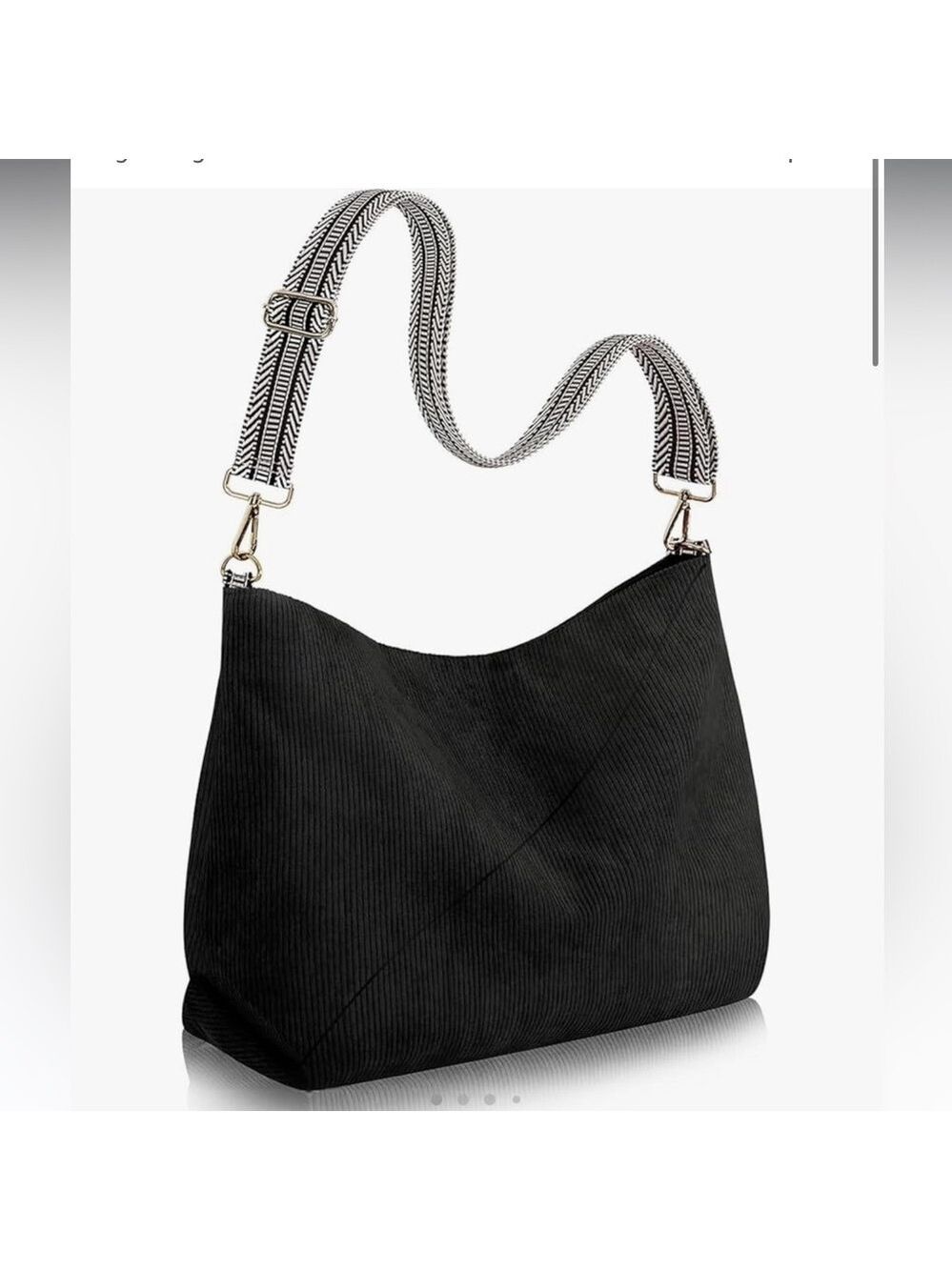 WOOMADA Corduroy Crossbody Bag for Women, Spacious Lightweight